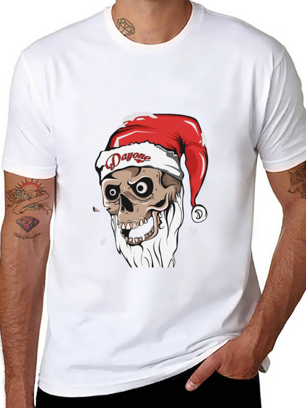 Dayone Skeleton Santa T-Shirt - Graphic Tee