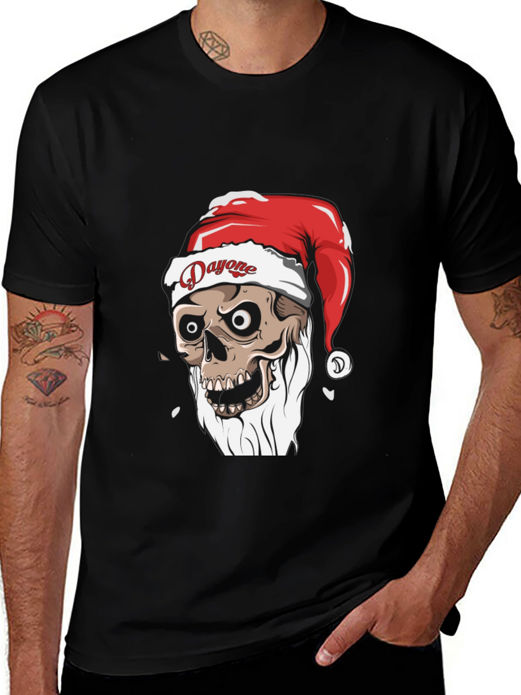 Dayone Skeleton Santa T-Shirt - Graphic Tee