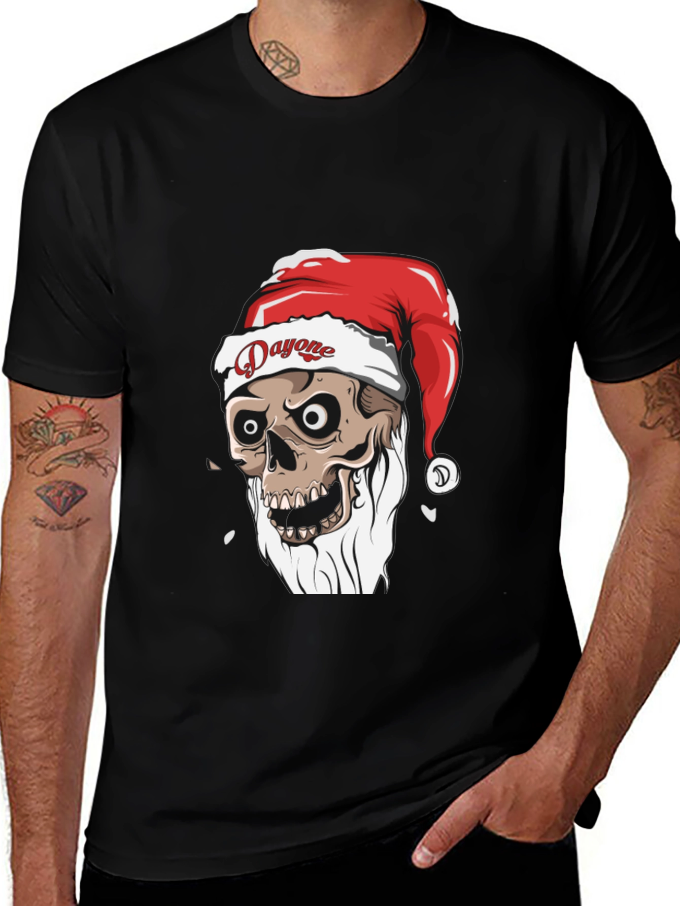 Dayone Skeleton Santa T-Shirt - Graphic Tee