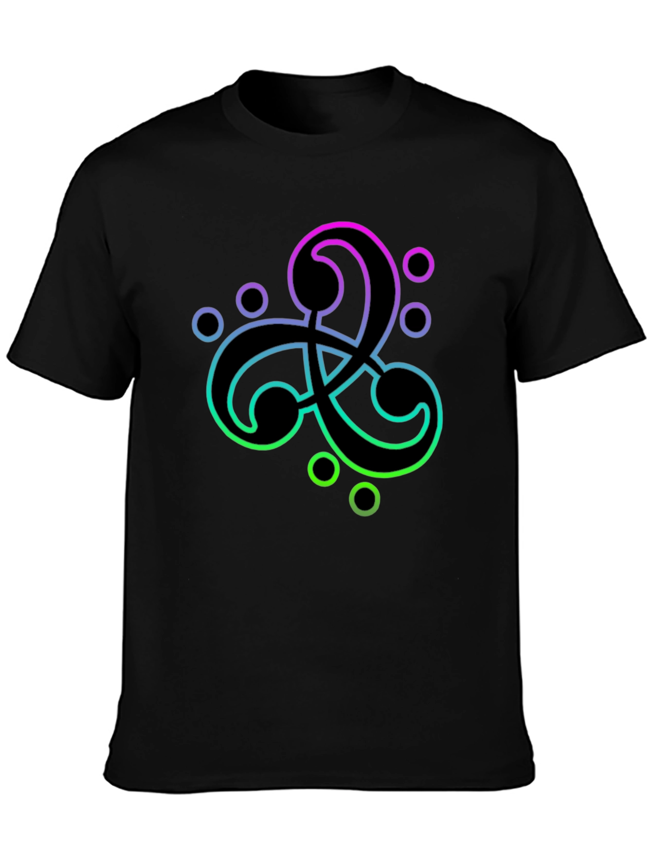 Modern Gradient Symbol Black T-Shirt