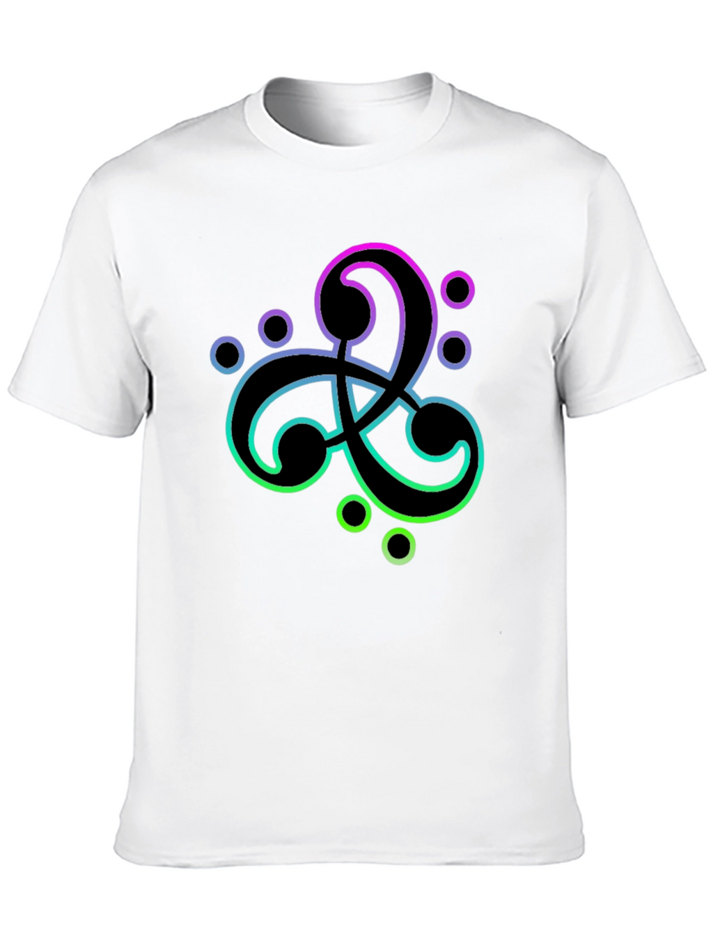 Modern Gradient Symbol Black T-Shirt