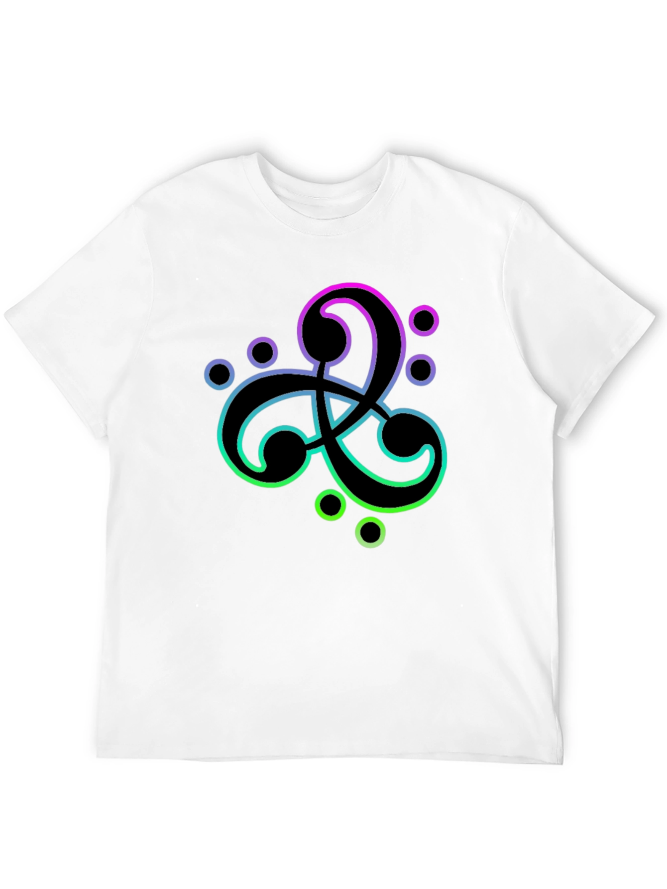 Modern Gradient Symbol Black T-Shirt
