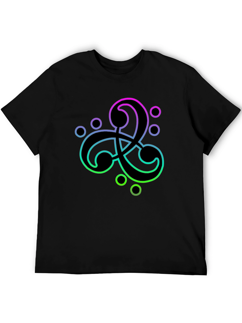 Modern Gradient Symbol Black T-Shirt