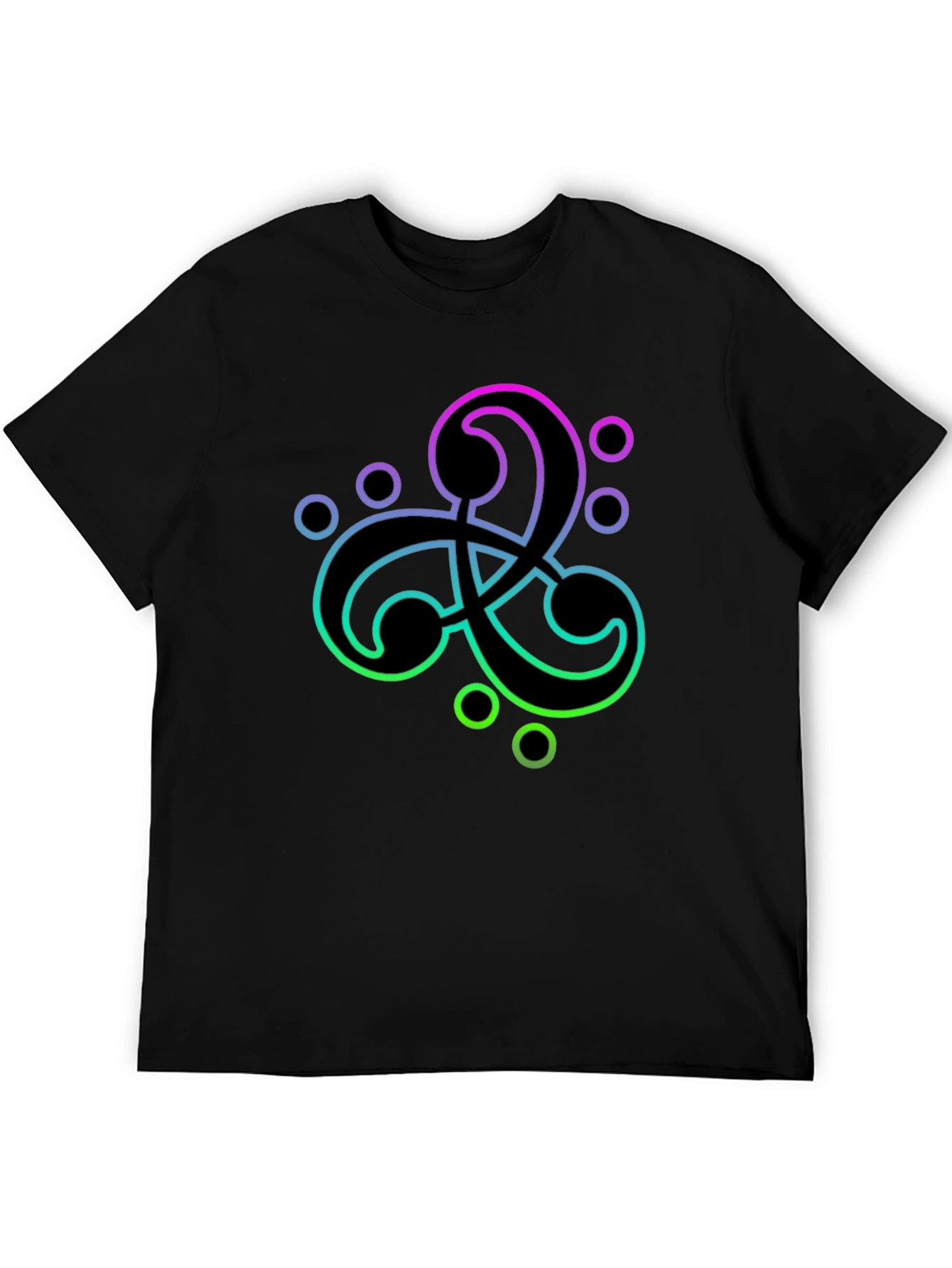 Modern Gradient Symbol Black T-Shirt