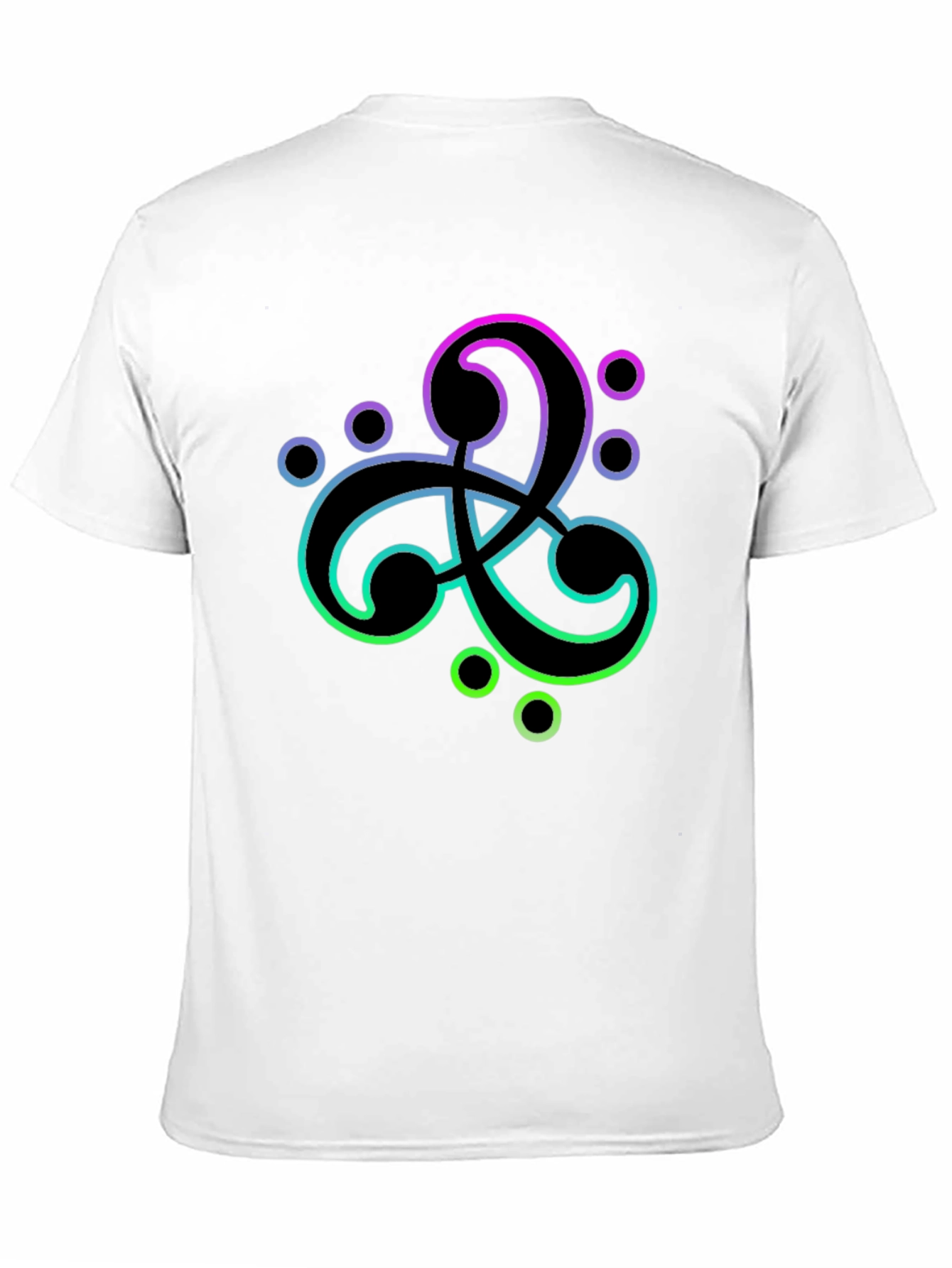 Modern Gradient Symbol Black T-Shirt