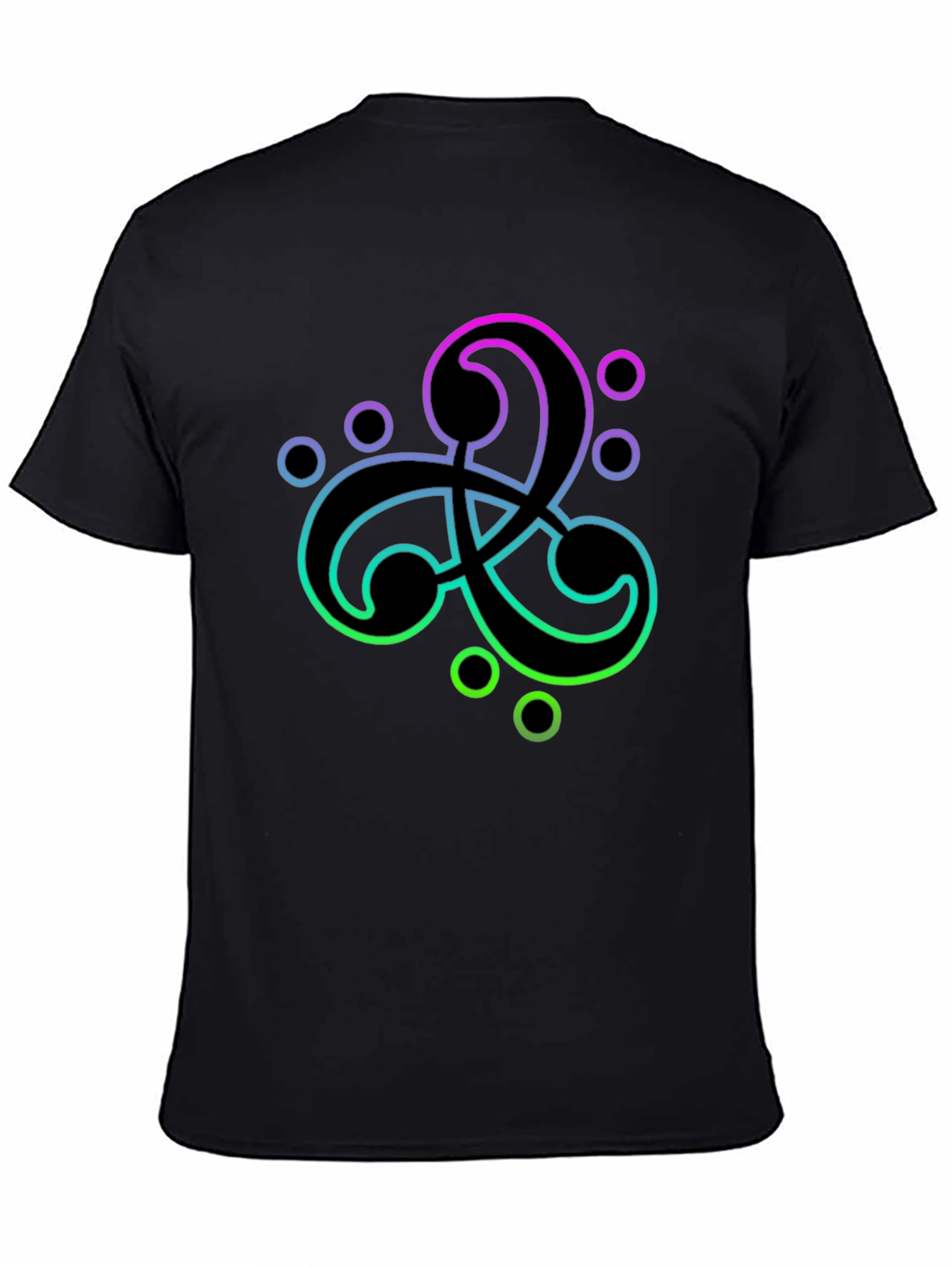 Modern Gradient Symbol Black T-Shirt