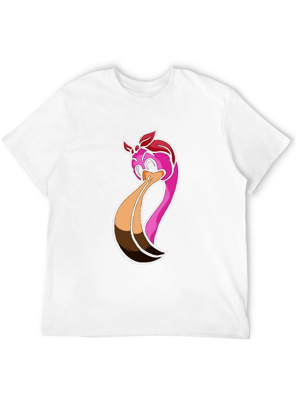 Funky Flamingo Graphic Tee - Black Cotton Casual Shirt