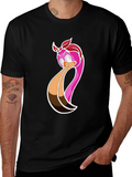 Funky Flamingo Graphic Tee - Black Cotton Casual Shirt