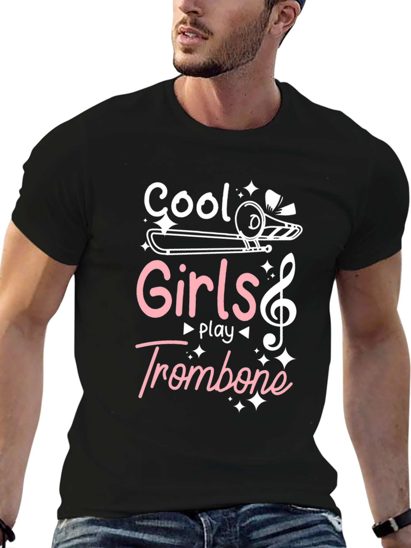 Cool Girls Play Trombone Graphic Tee