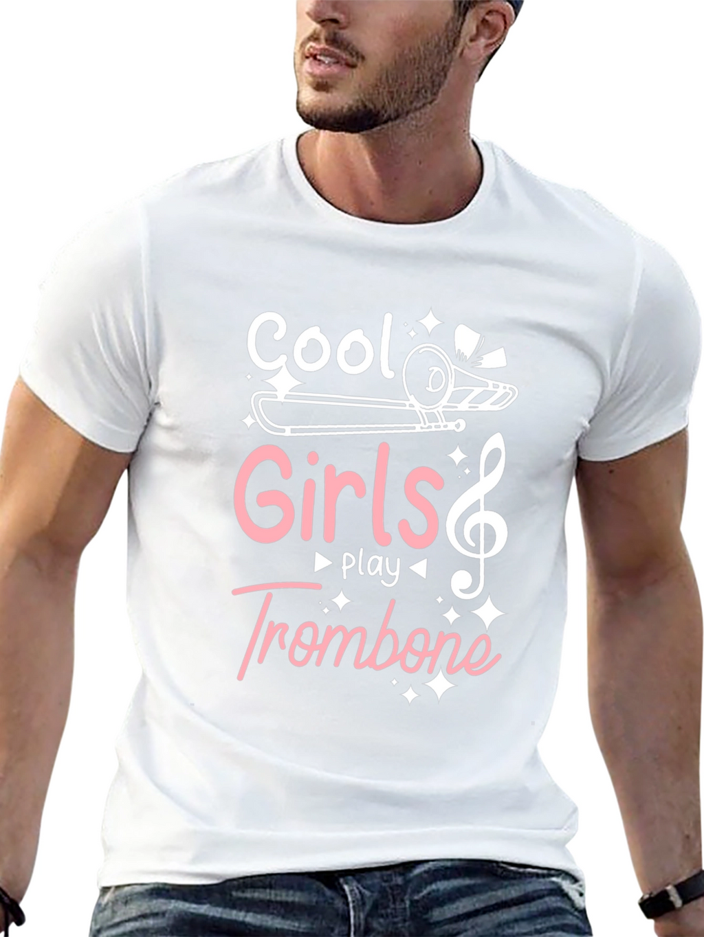 Cool Girls Play Trombone Graphic Tee