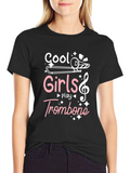 Cool Girls Play Trombone Graphic Tee