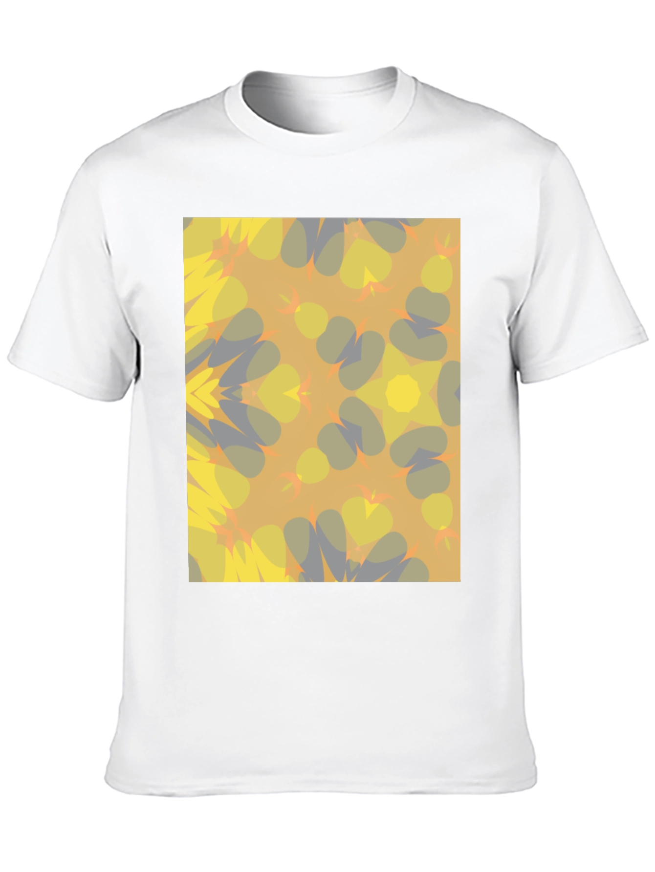 Kaleidoscope Pattern Black T-Shirt