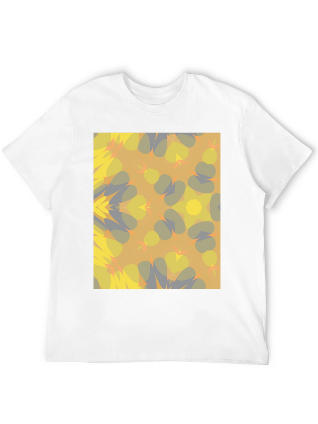 Kaleidoscope Pattern Black T-Shirt