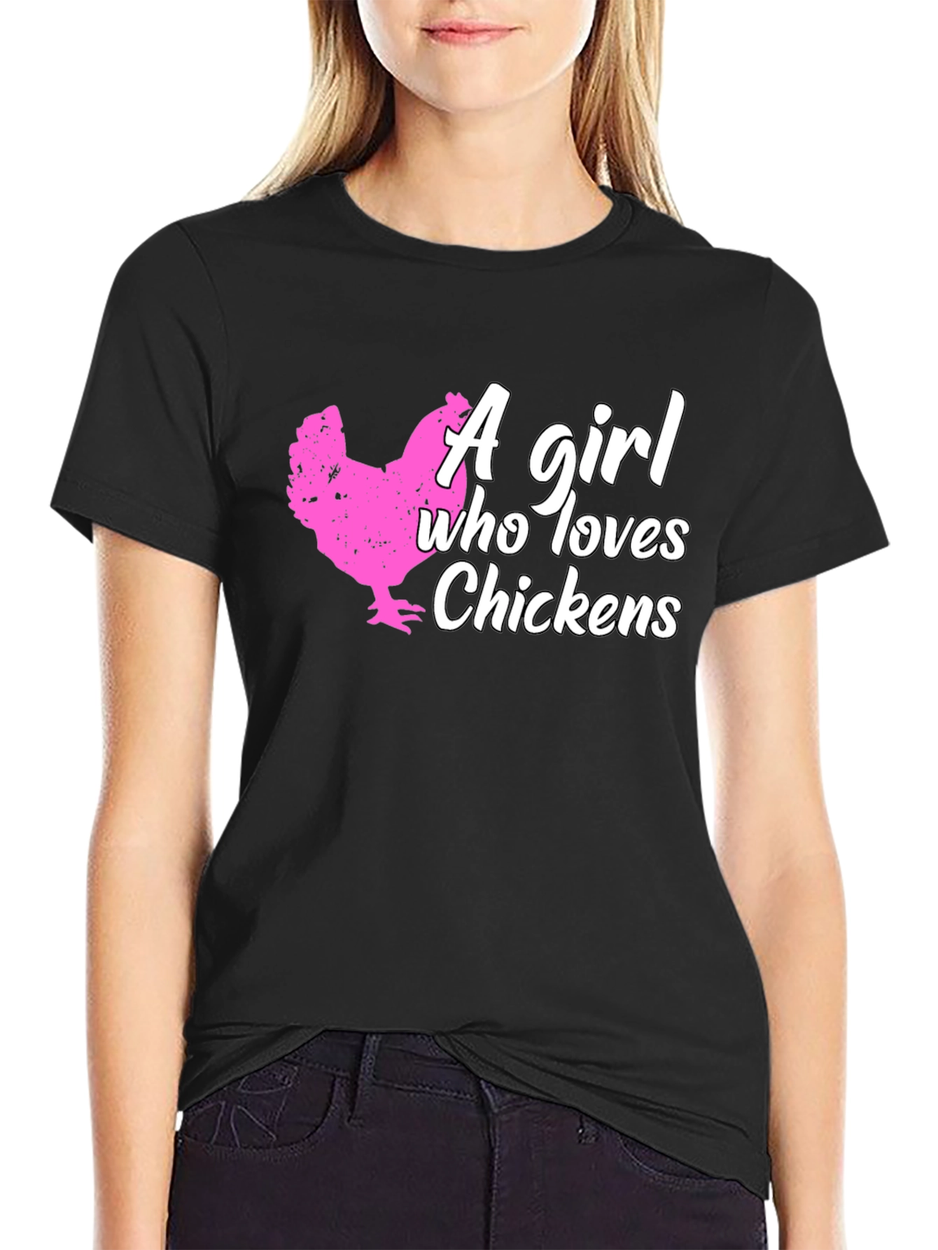 Chicken Lover T-Shirt - A Girl Who Loves Chickens