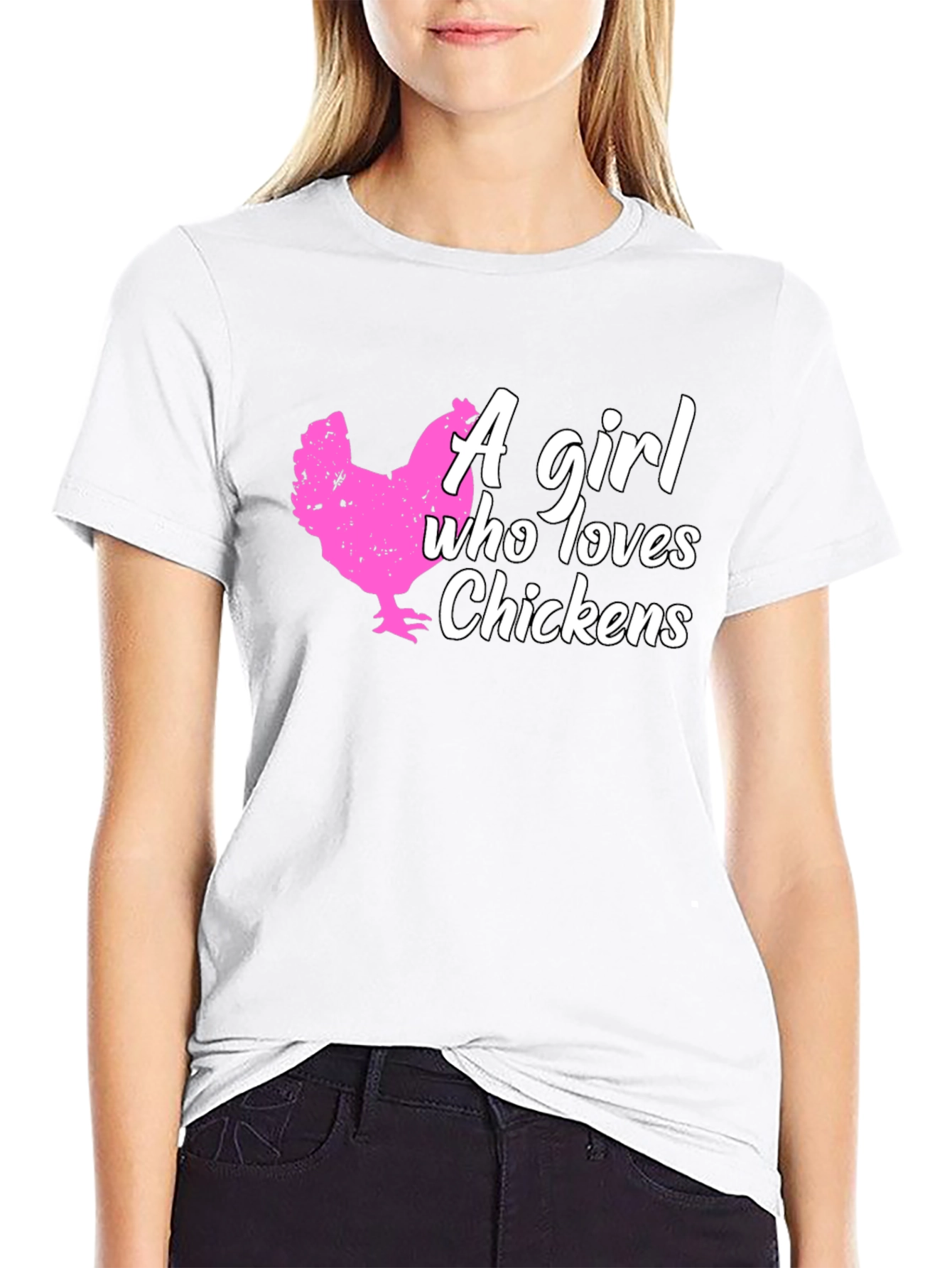 Chicken Lover T-Shirt - A Girl Who Loves Chickens