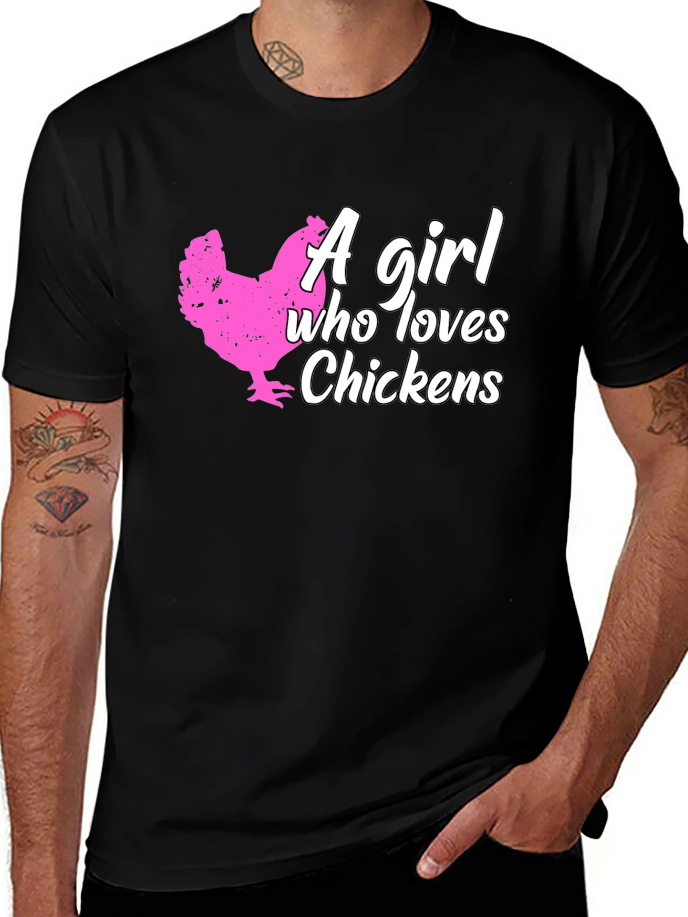 Chicken Lover T-Shirt - A Girl Who Loves Chickens