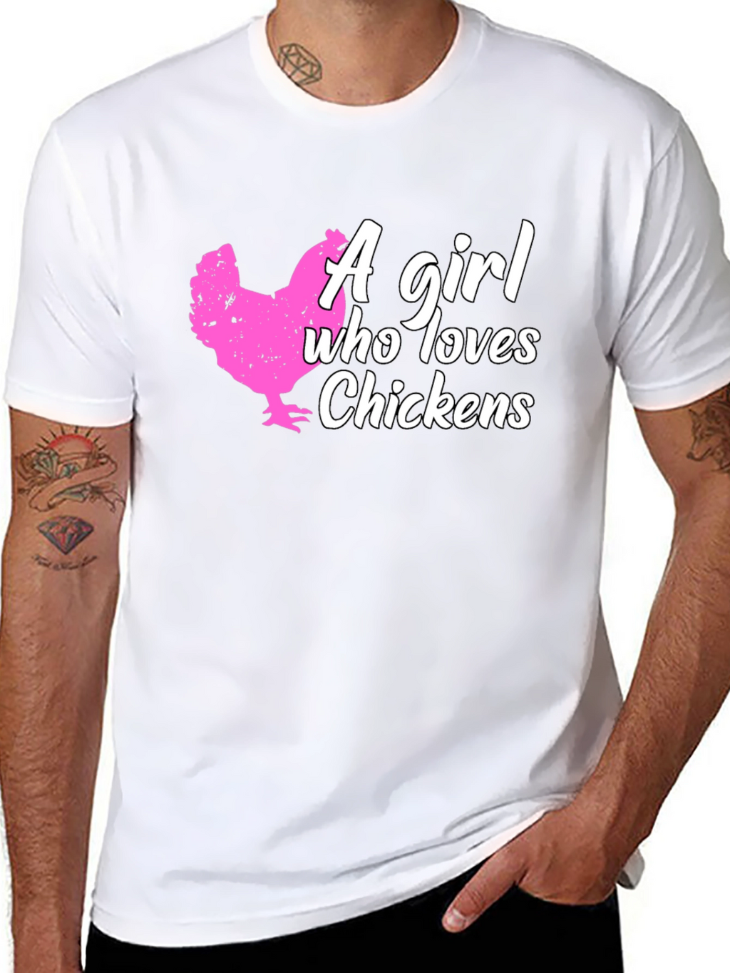 Chicken Lover T-Shirt - A Girl Who Loves Chickens
