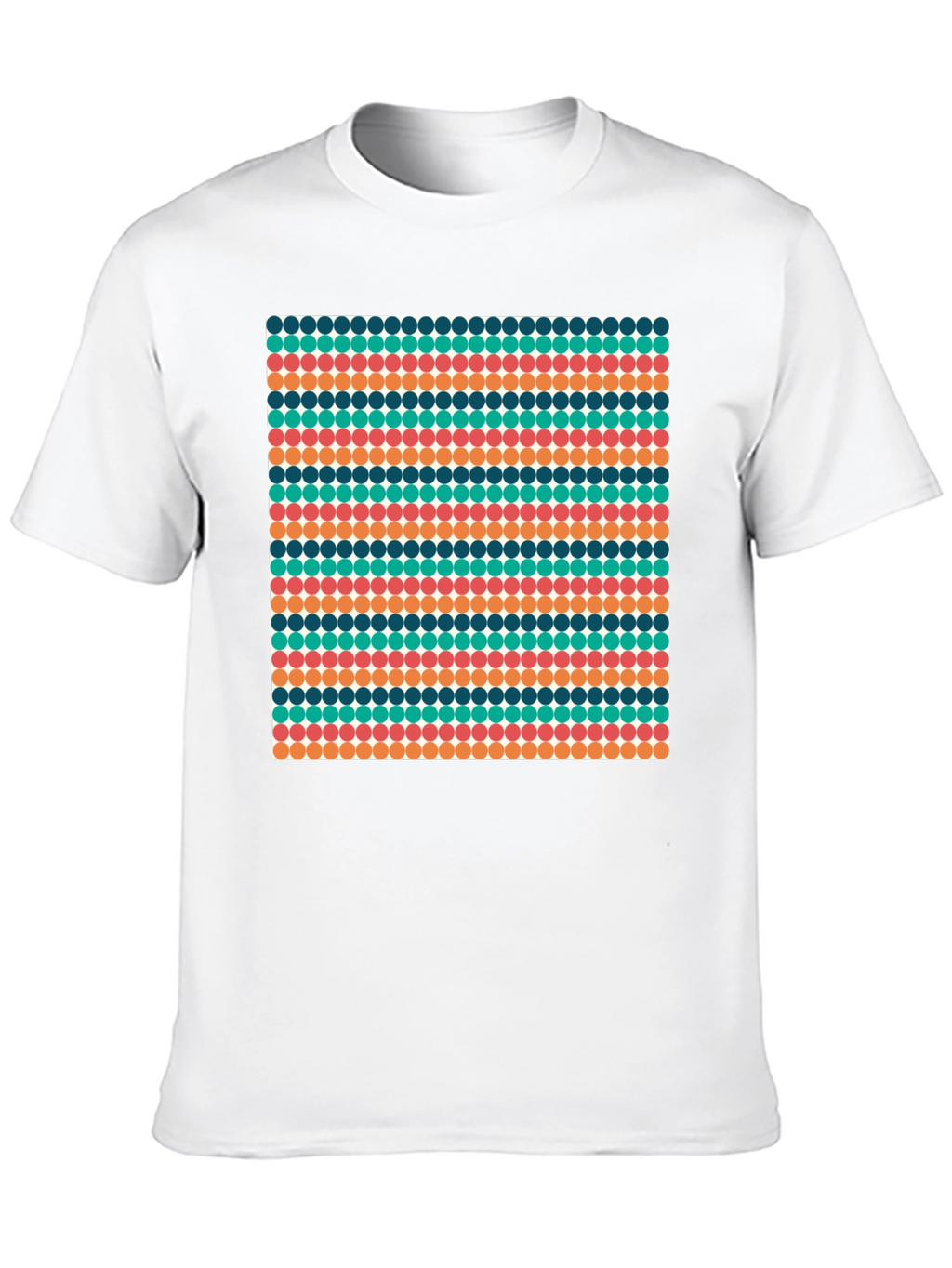 Retro Dot Pattern Black T-Shirt