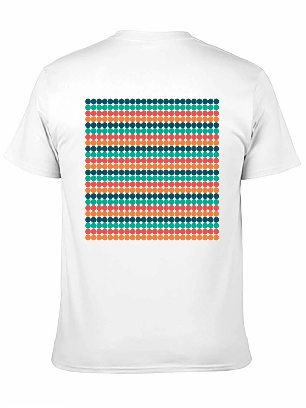 Retro Dot Pattern Black T-Shirt