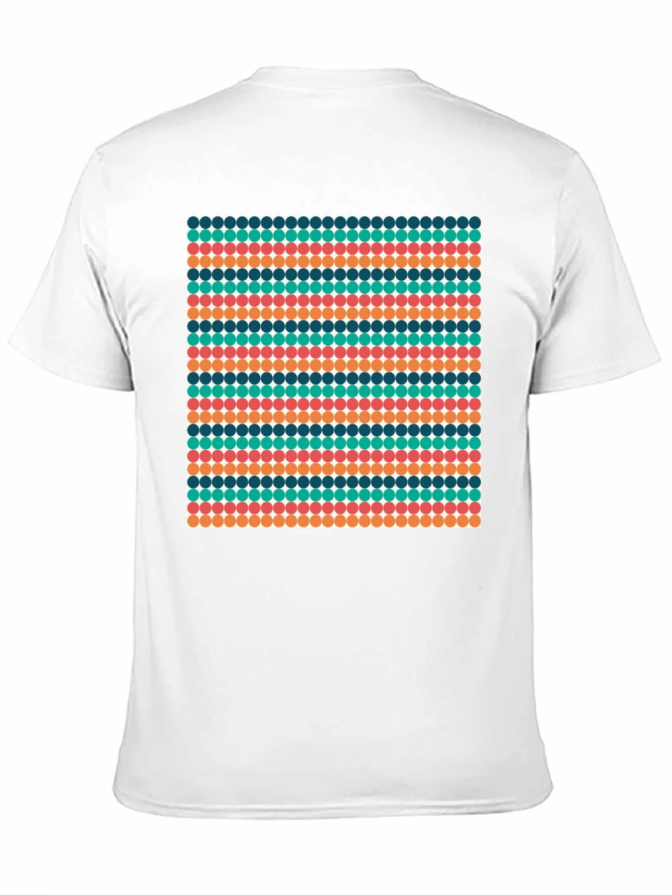 Retro Dot Pattern Black T-Shirt