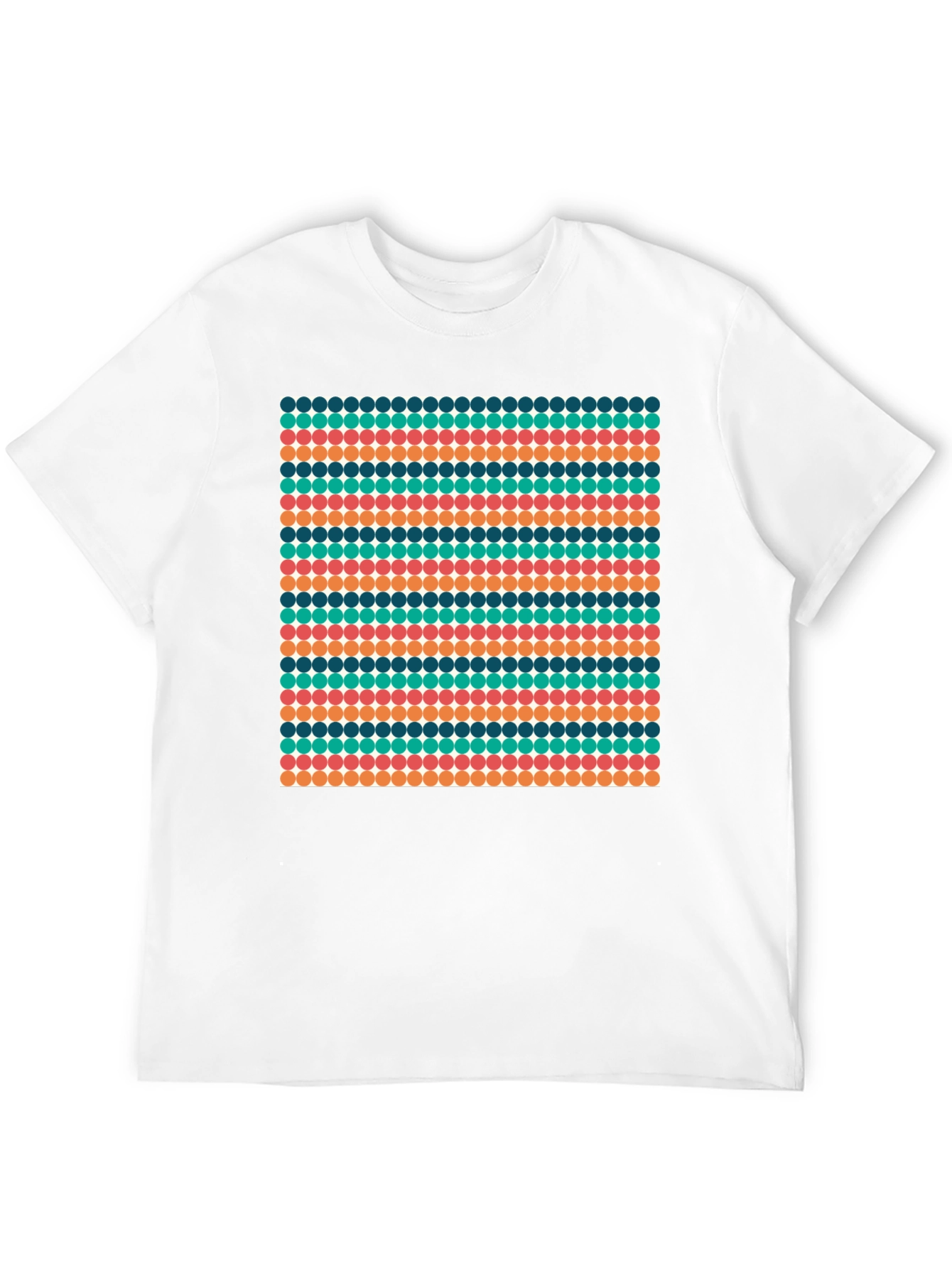 Retro Dot Pattern Black T-Shirt