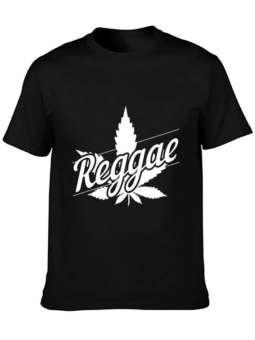 Reggae Leaf Graphic Black T-Shirt