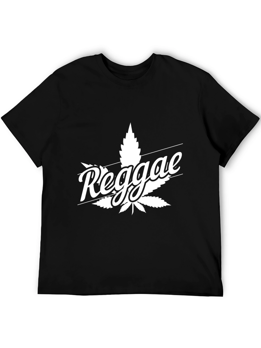 Reggae Leaf Graphic Black T-Shirt