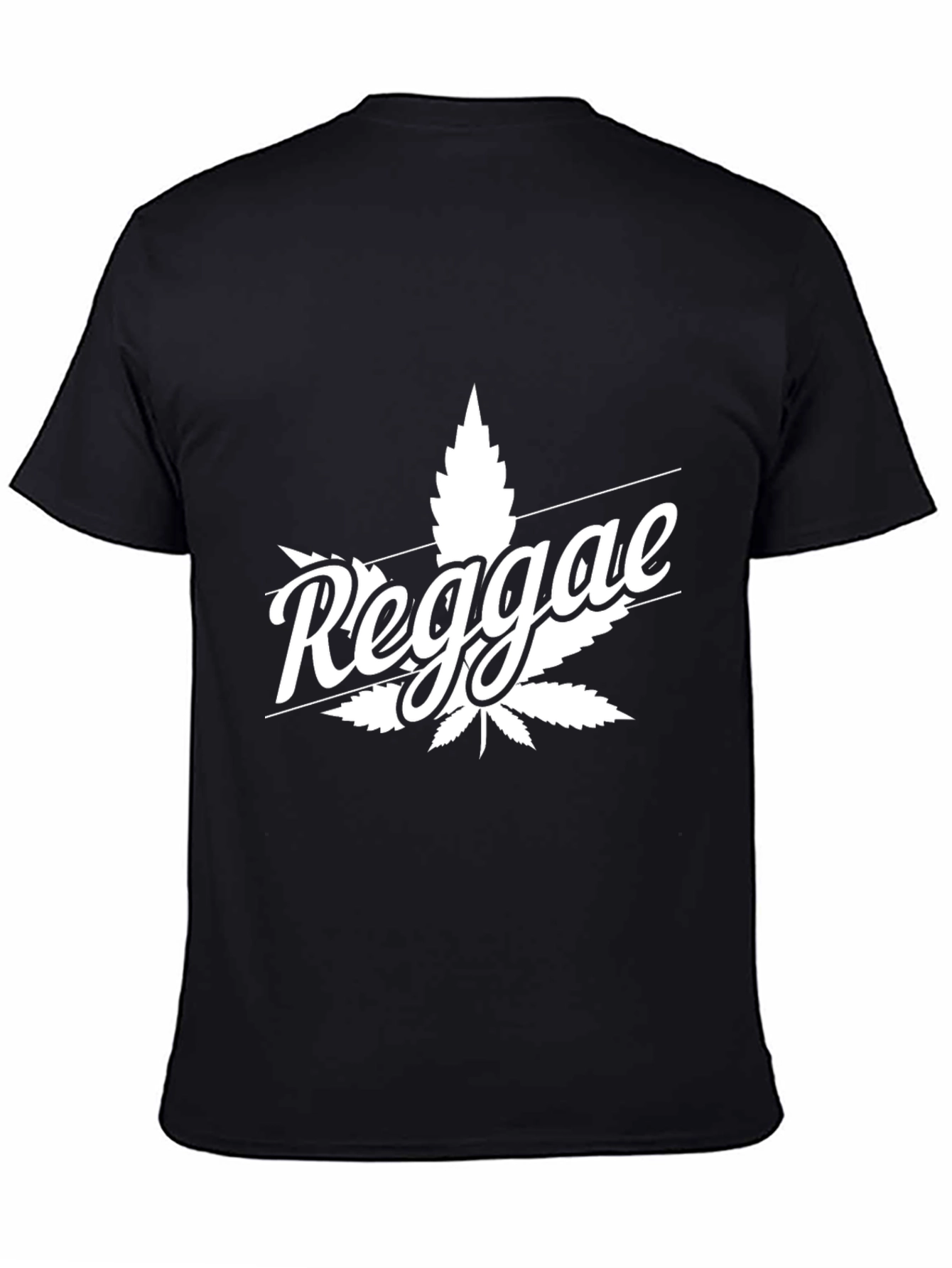 Reggae Leaf Graphic Black T-Shirt