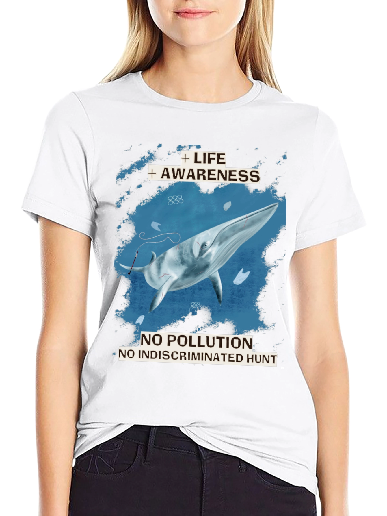Whale Awareness T-Shirt - No Pollution