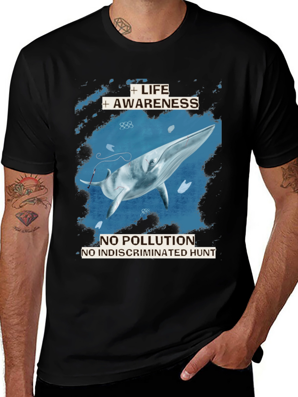 Whale Awareness T-Shirt - No Pollution