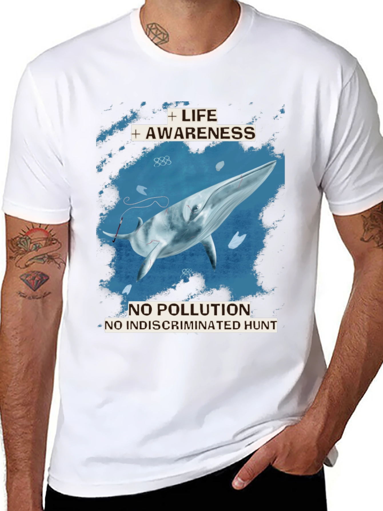 Whale Awareness T-Shirt - No Pollution