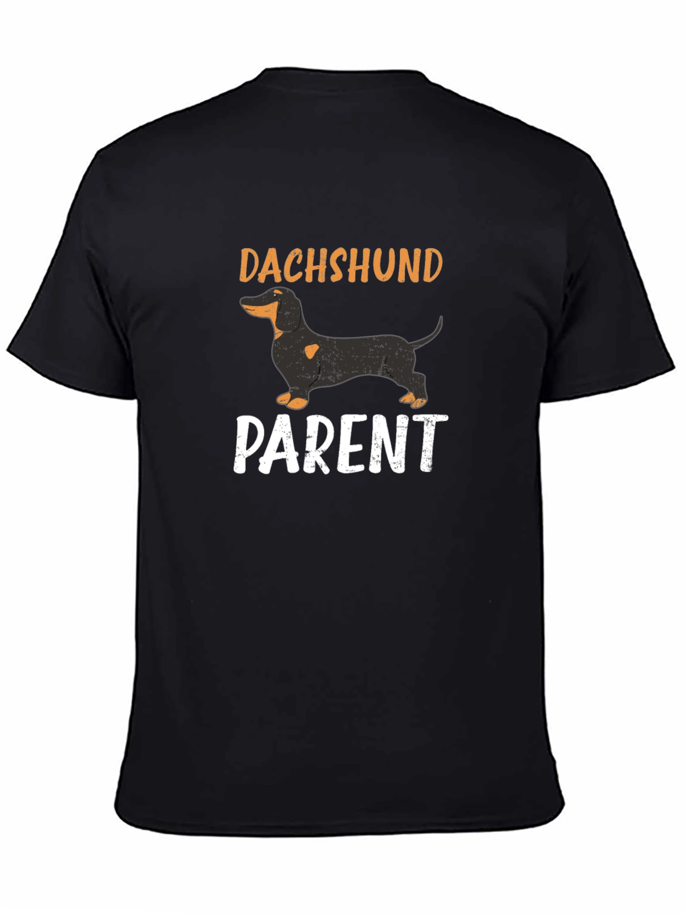 Dachshund Parent T-Shirt - Black Cotton Blend