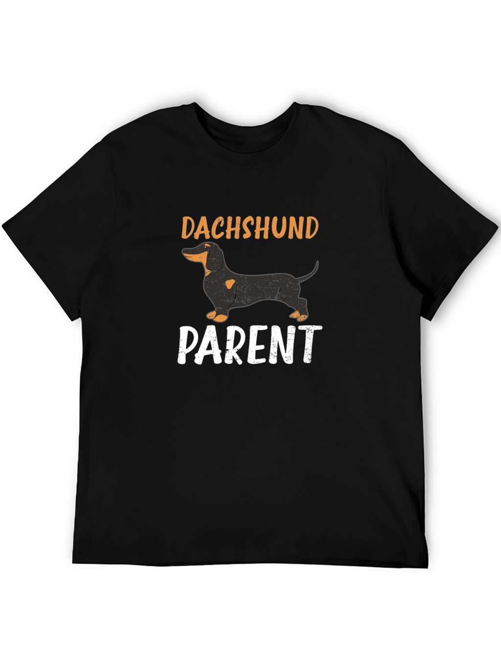 Dachshund Parent T-Shirt - Black Cotton Blend