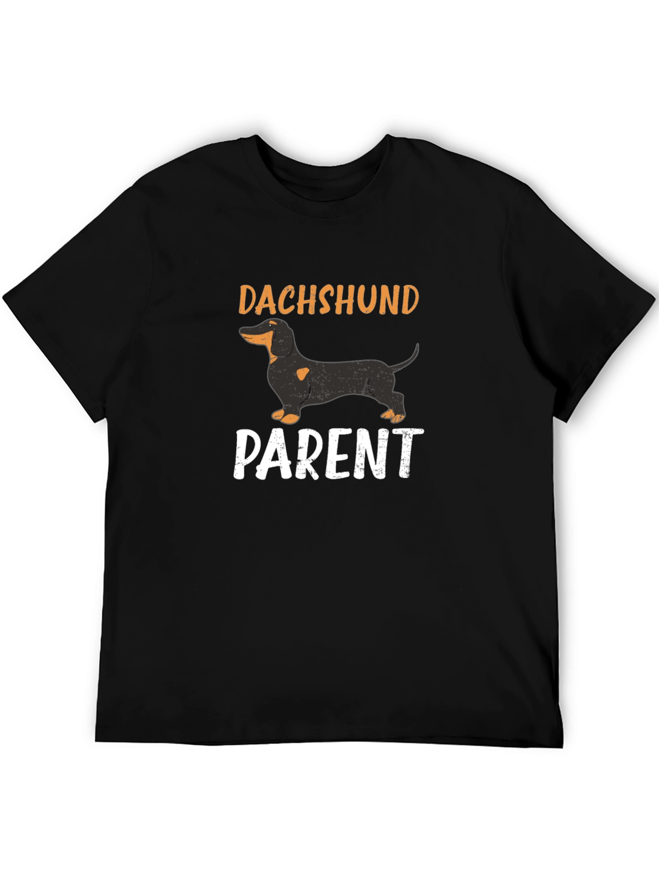 Dachshund Parent T-Shirt - Black Cotton Blend