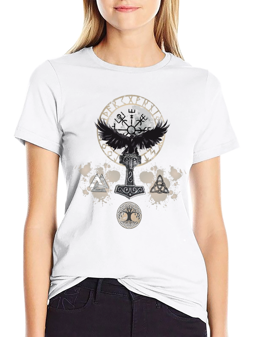 Viking Symbol Graphic Print Tee
