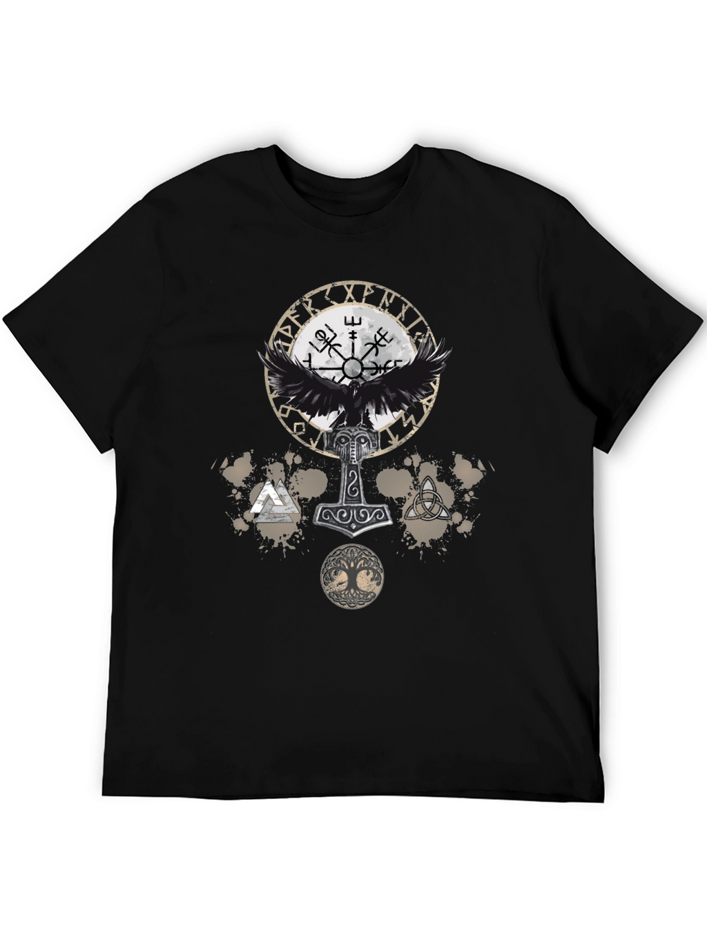 Viking Symbol Graphic Print Tee