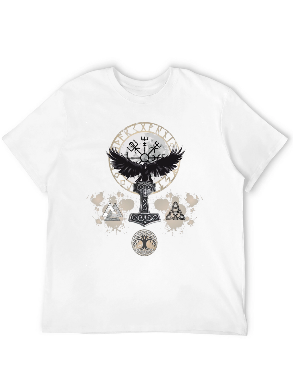 Viking Symbol Graphic Print Tee