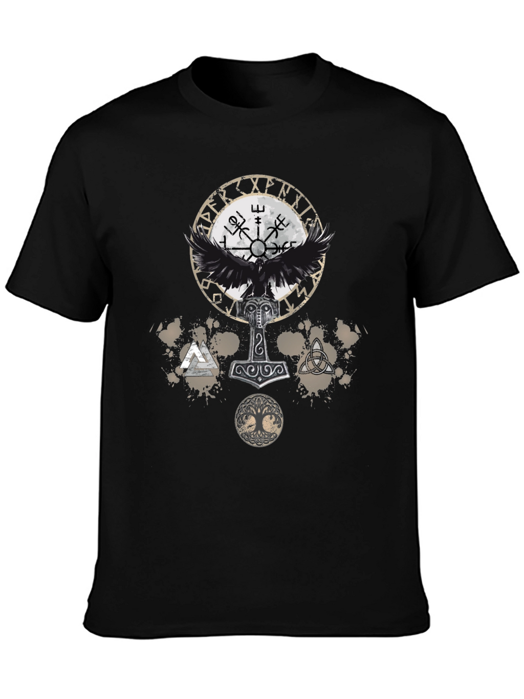Viking Symbol Graphic Print Tee