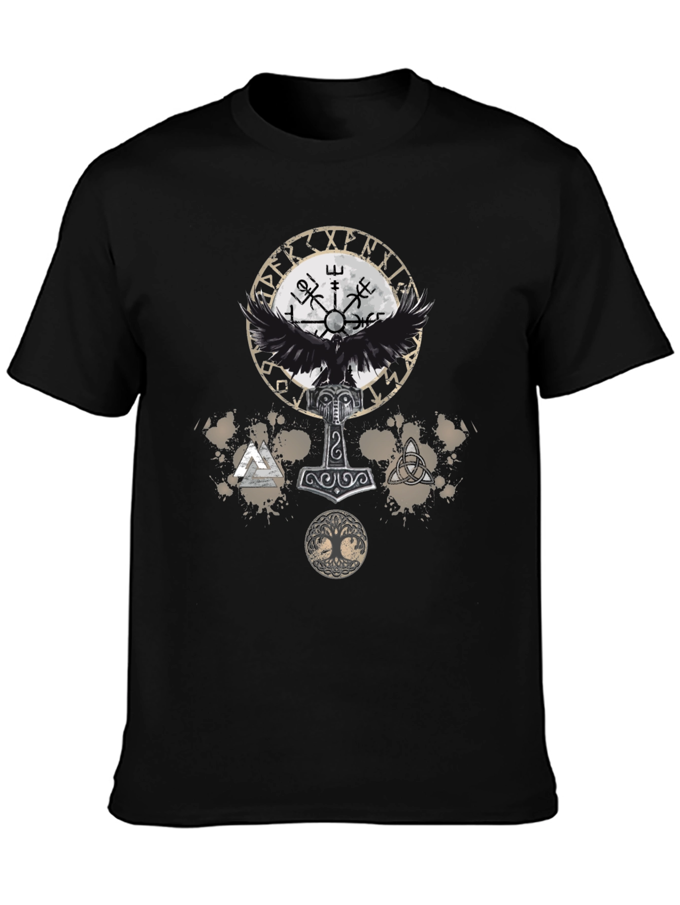 Viking Symbol Graphic Print Tee