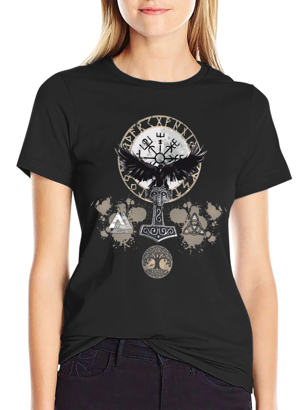 Viking Symbol Graphic Print Tee
