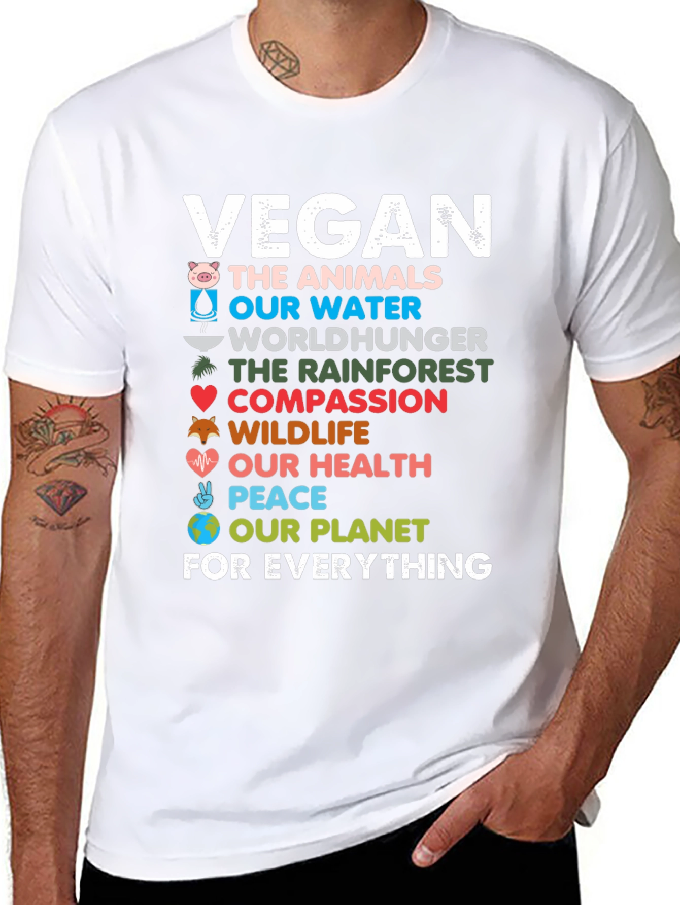 Vegan The Animals Black T-Shirt