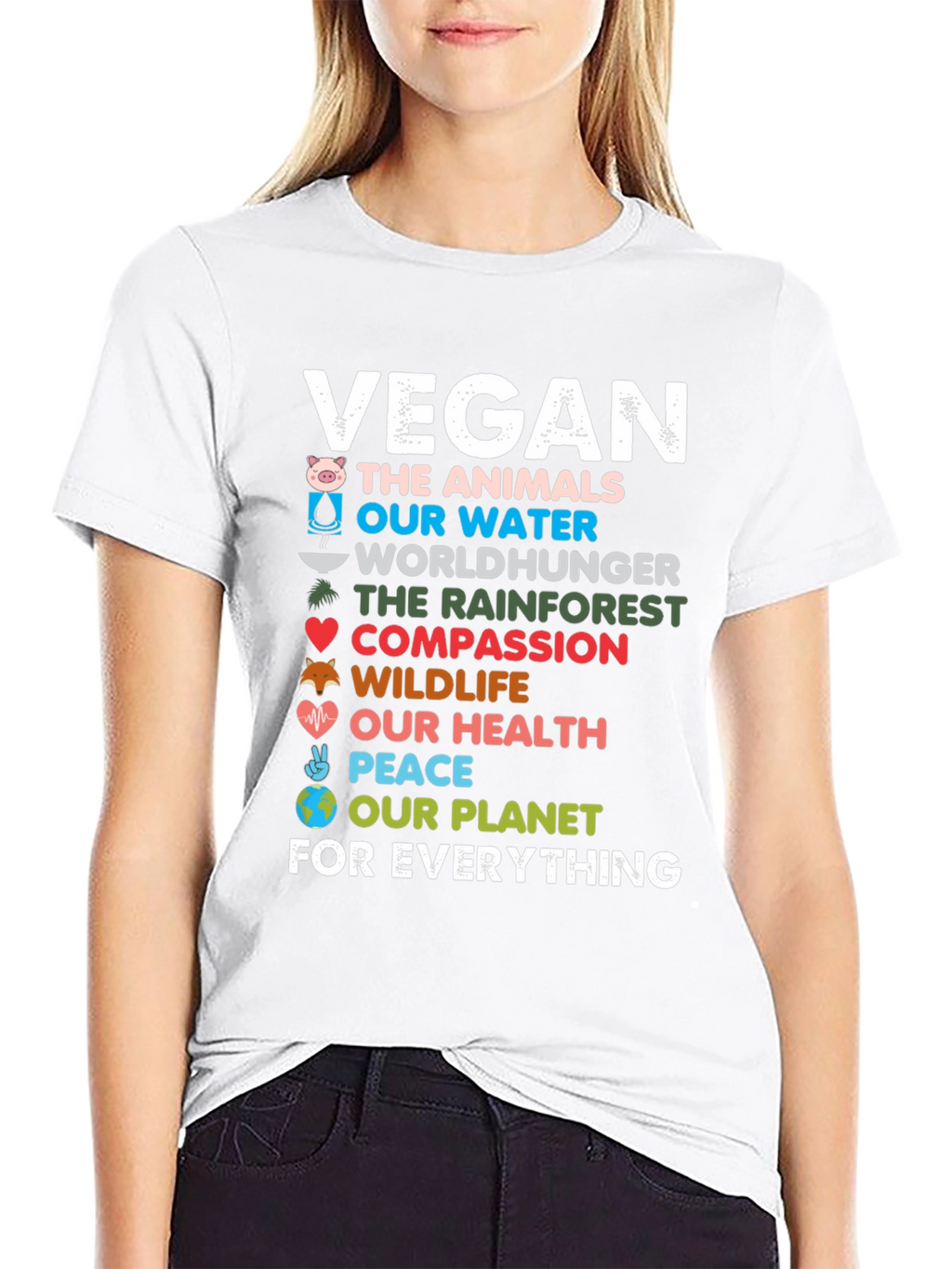 Vegan The Animals Black T-Shirt