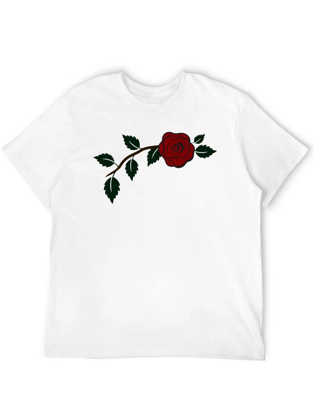Rose Graphic Tee - Classic Black Cotton