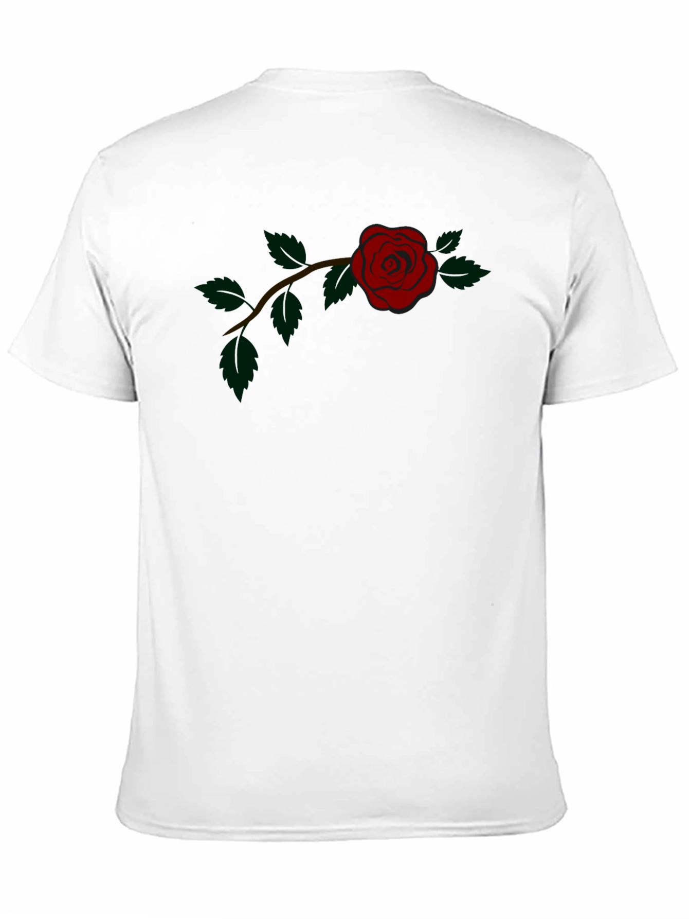 Rose Graphic Tee - Classic Black Cotton