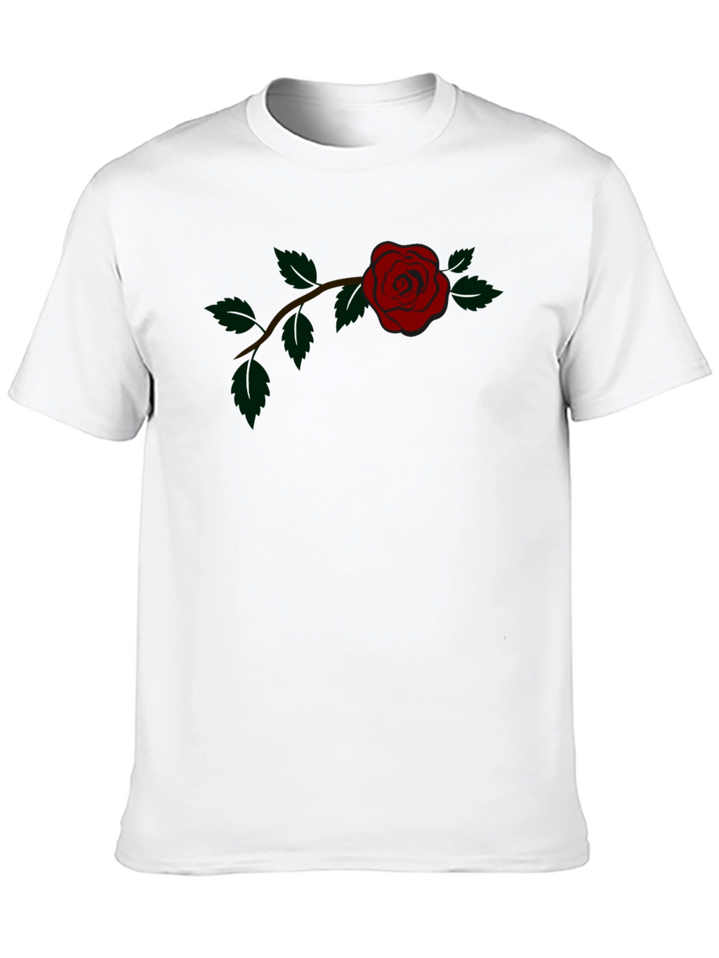 Rose Graphic Tee - Classic Black Cotton
