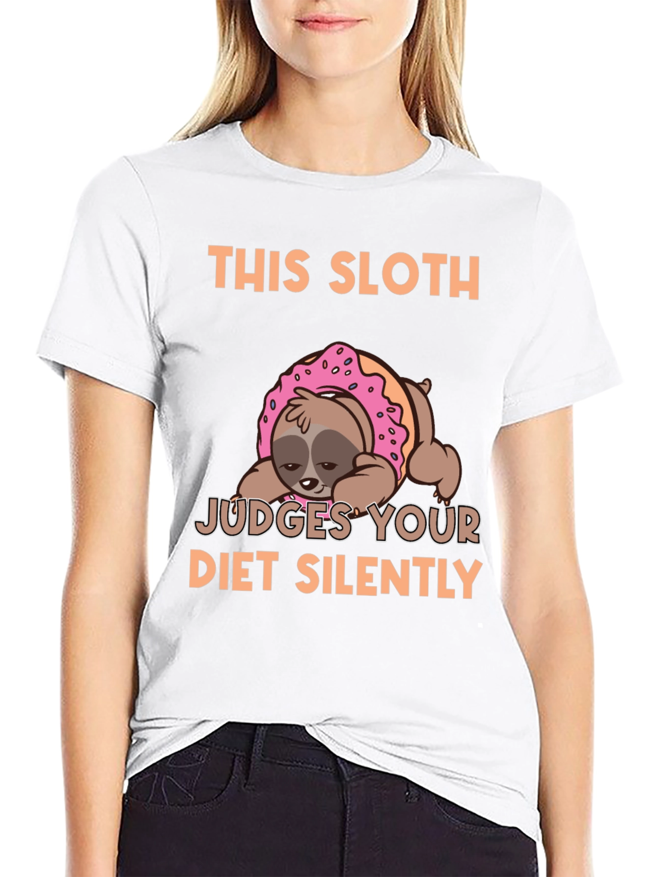 Sloth Donut T-Shirt - Judges Your Diet