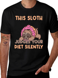 Sloth Donut T-Shirt - Judges Your Diet