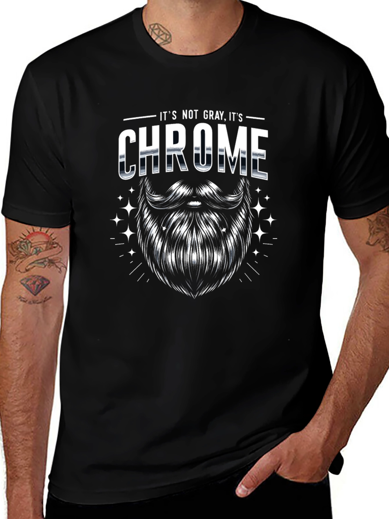 Its Not Gray Its Chrome - Mens Graphic T-Shirt