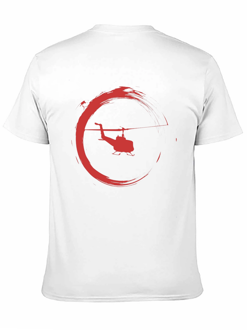Helicopter Graphic Tee - Black Crew Neck T-Shirt