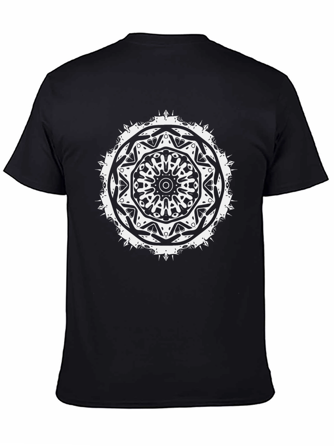 Black Mandala Graphic Tee - Unique Design